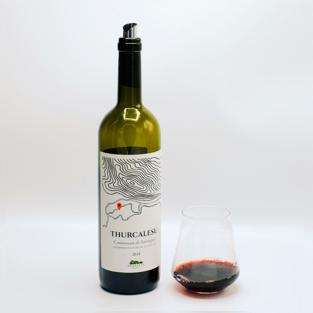 Cantina Berritta Thurcalesu Cannonau Red Wine Bottle, Sardinia, Italy