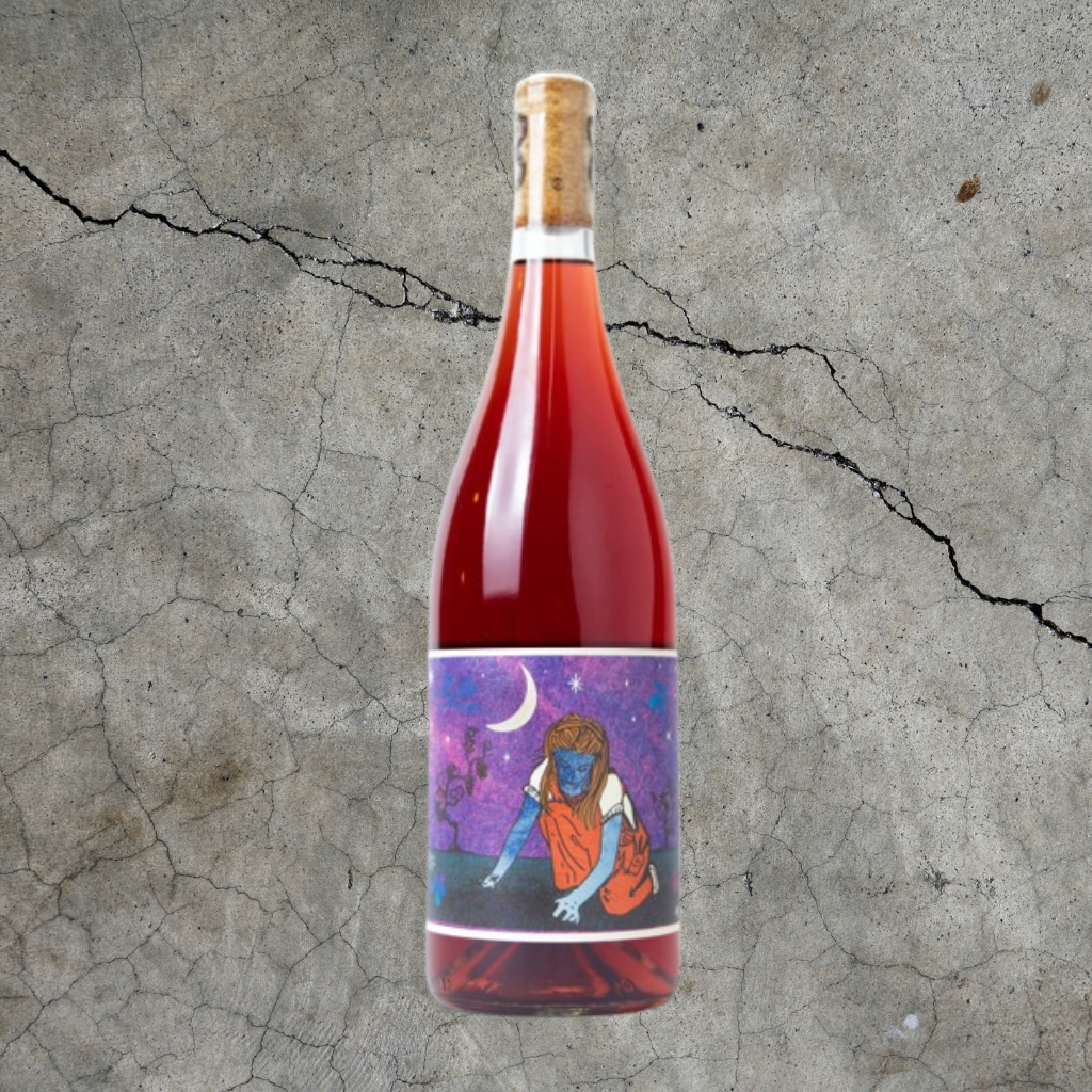 Limited Addition Of Service Pinot Gris bottle on a concrete floor